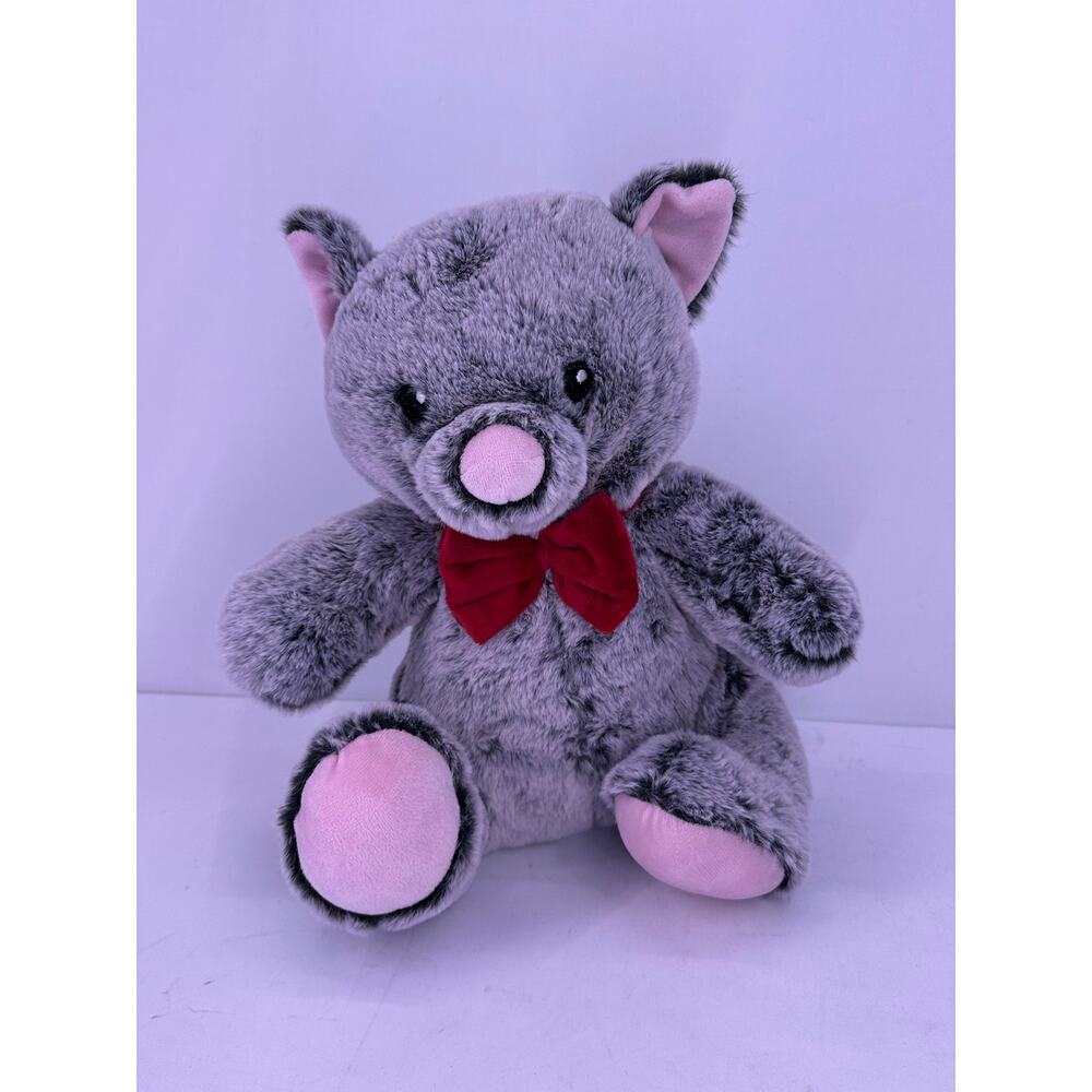 Grey LUCKY Bear Stuffed Plush Faux Fur Supper Soft Dog Toy